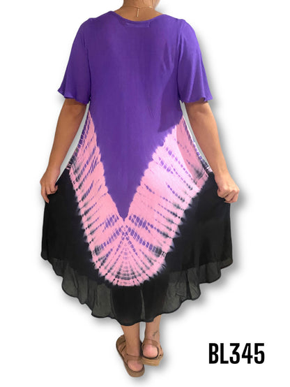 Vestido Estampado de Dama con mangas