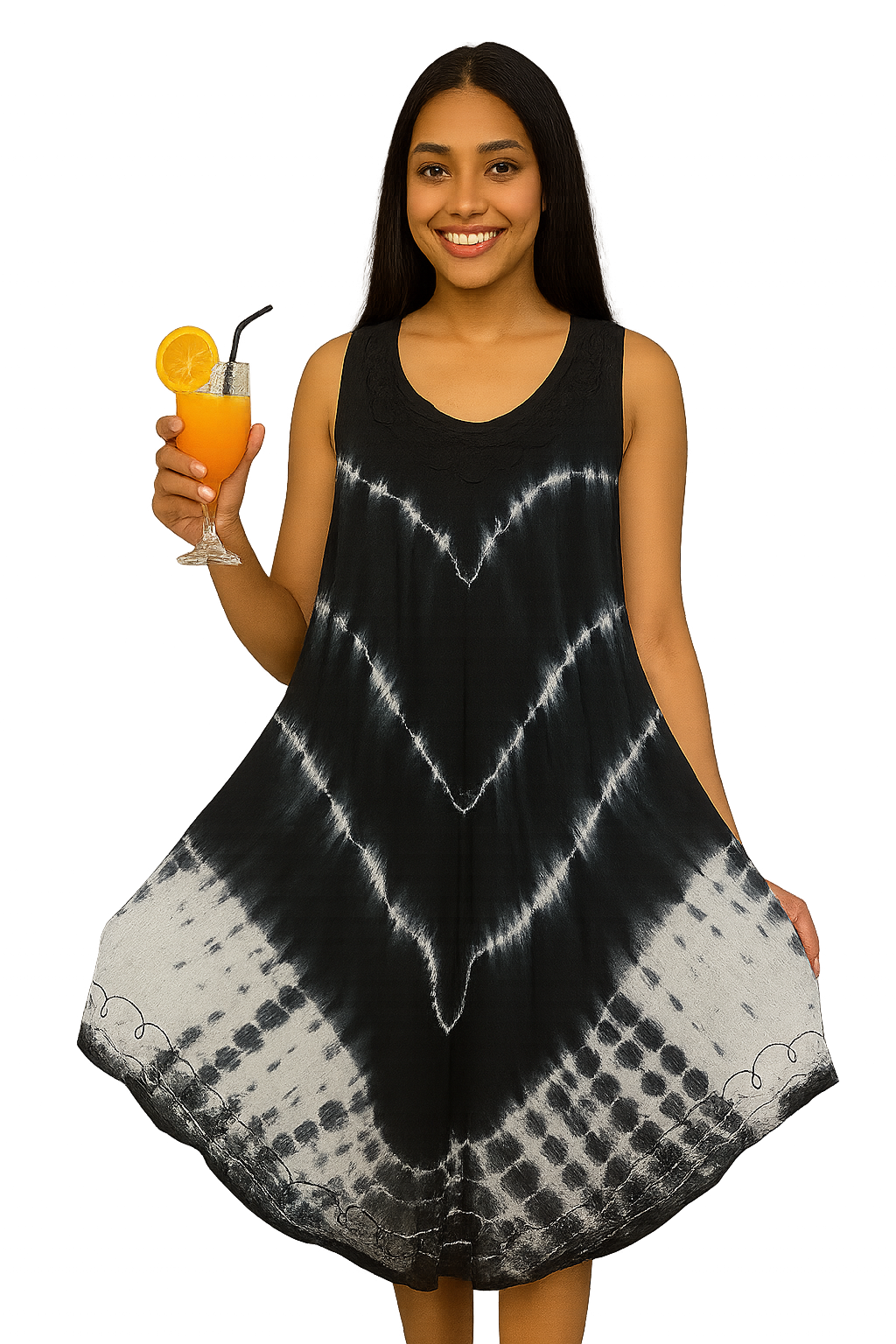 Vestido Estampado de Dama
