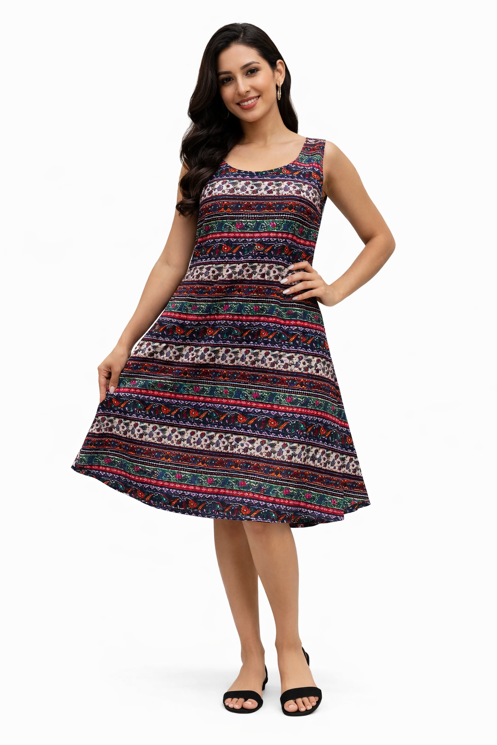 Women's Sleeveless Printed Dress