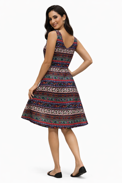 Women's Sleeveless Printed Dress