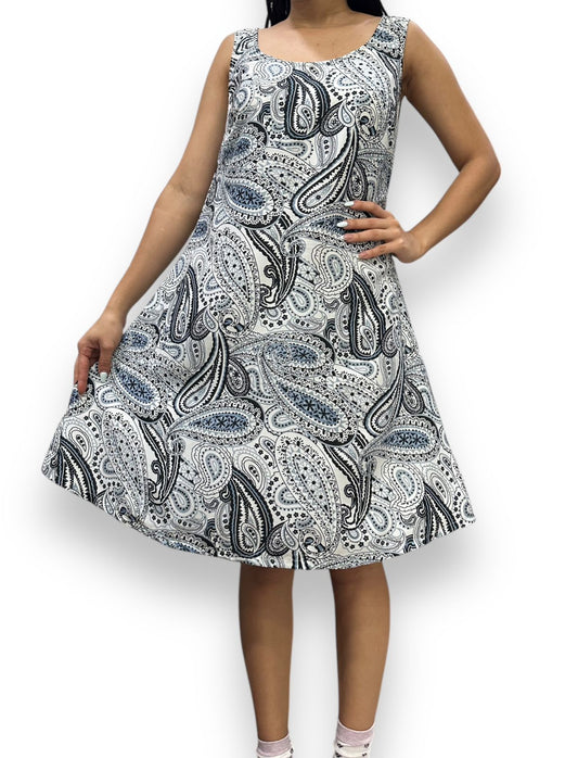 Vestido Estampado de Dama sin mangas