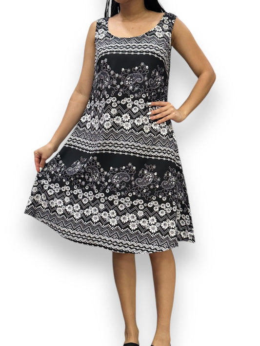 Vestido Estampado de Dama sin mangas