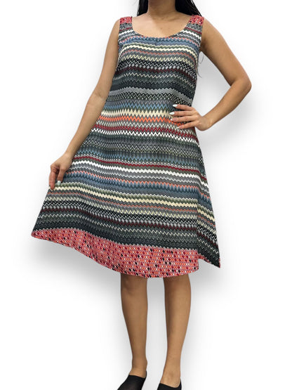 Vestido Estampado de Dama sin mangas