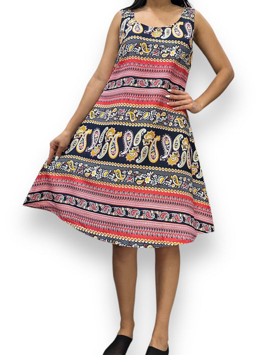 Vestido Estampado de Dama sin mangas