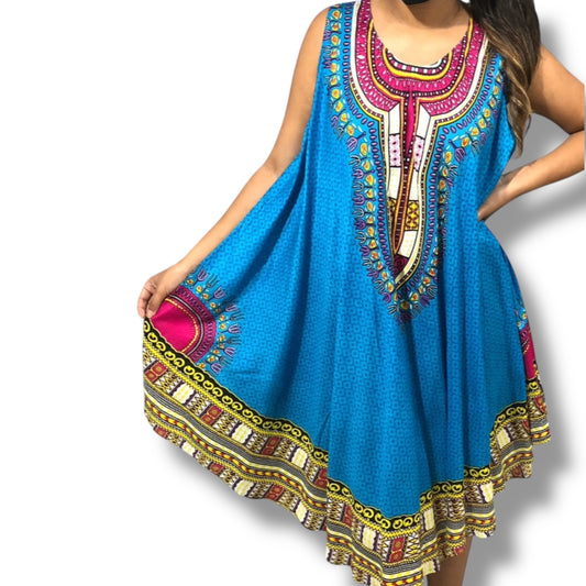 Vestido Estampada Afrocaribeña de Dama