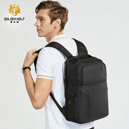 Bulto Mochila de Viaje Golden Wolf Negro 15,6''