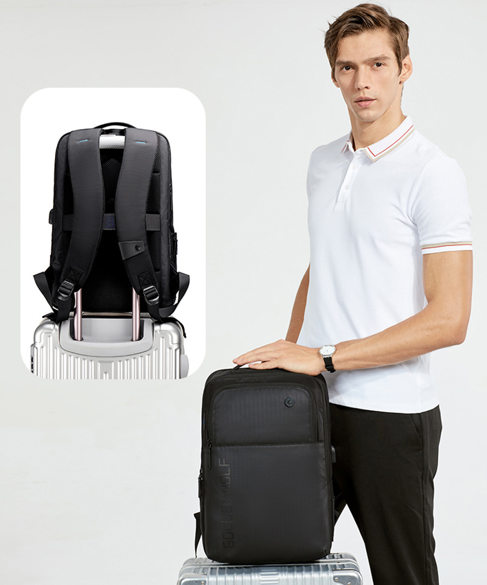 Bulto Mochila de Viaje Golden Wolf Negro 15,6''