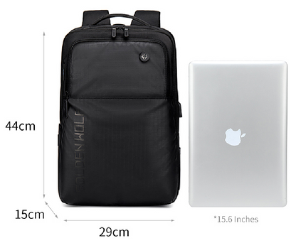 Bulto Mochila de Viaje Golden Wolf Negro 15,6''