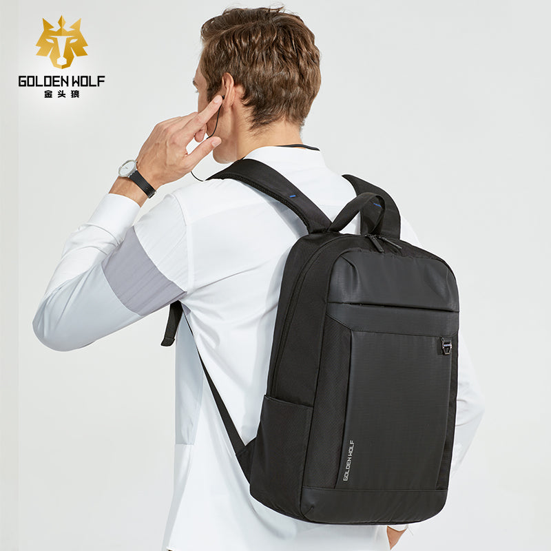 Bulto Mochila de Viaje Golden Wolf Negro 15,6''