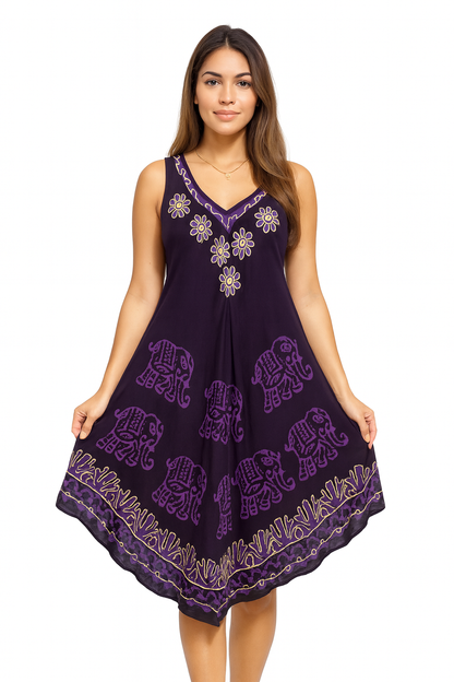 Bata de Dama Estampada sin mangas BL113