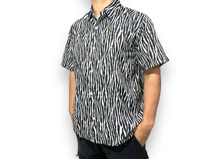 Camisa Estampada de Caballero de Botones estilo Hawaiana Playera Caribeña