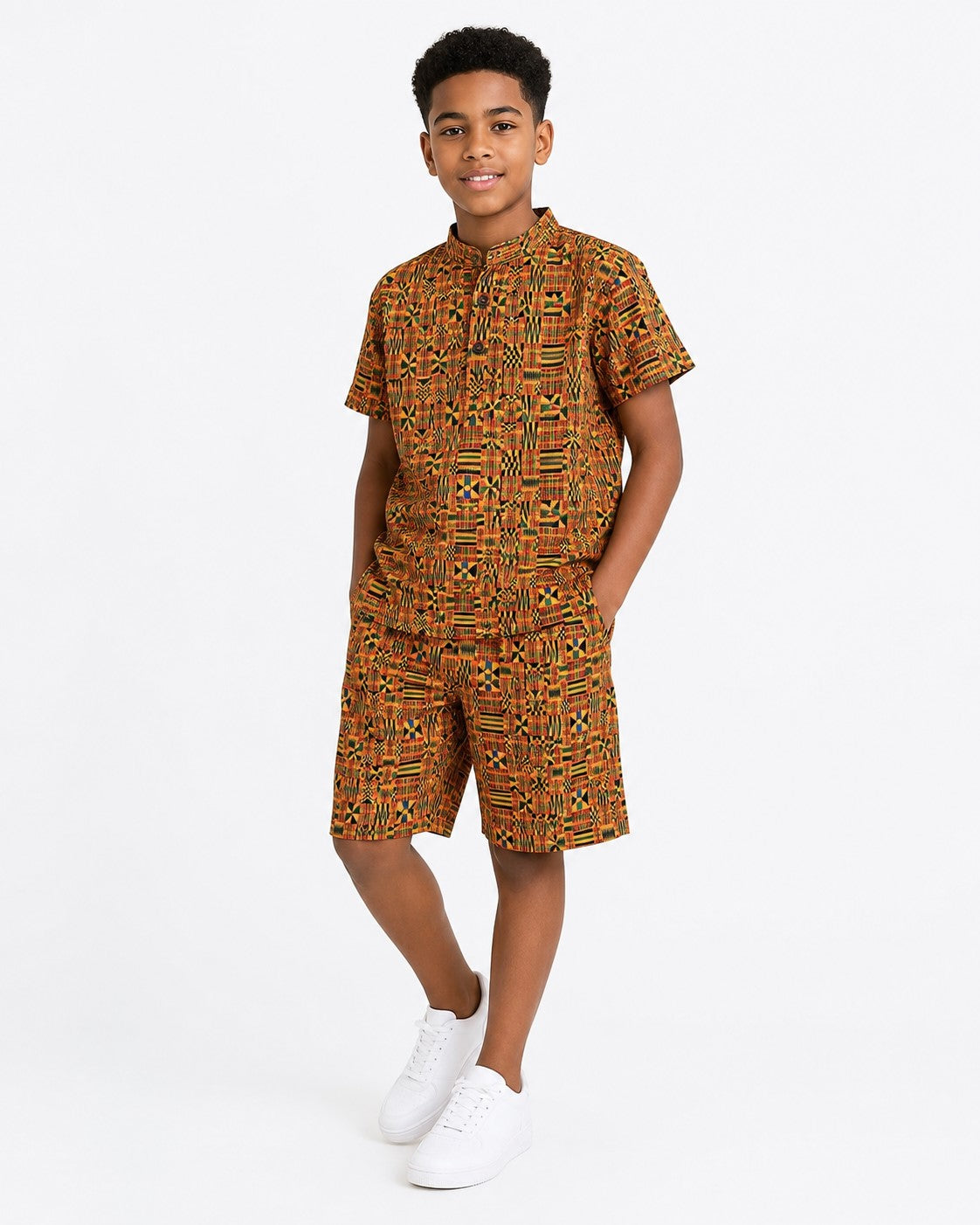 Traje Afrocaribeño para Niño – Camisa + Short