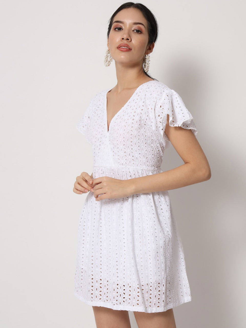 Vestido Blanco Corto de Dama