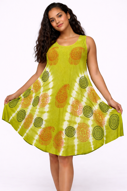 Sleeveless Printed Women's Dress