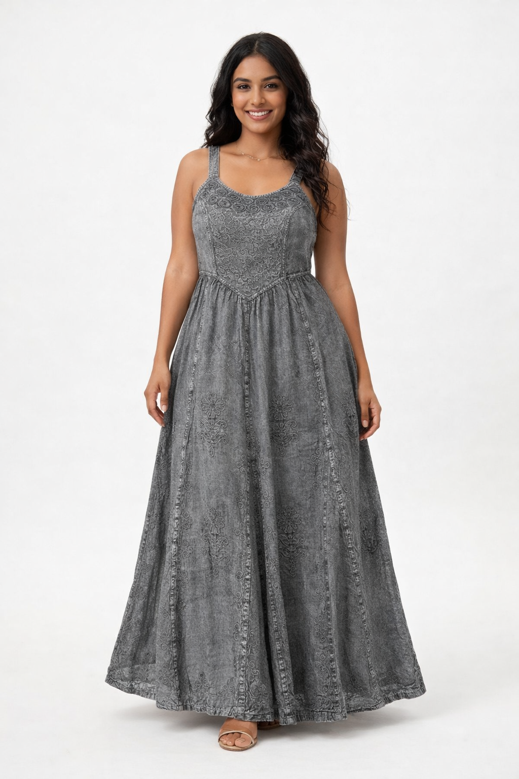 Aura Boho Grey Dress | One Size