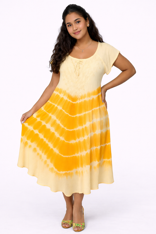 Yellow Dress With Sleeves