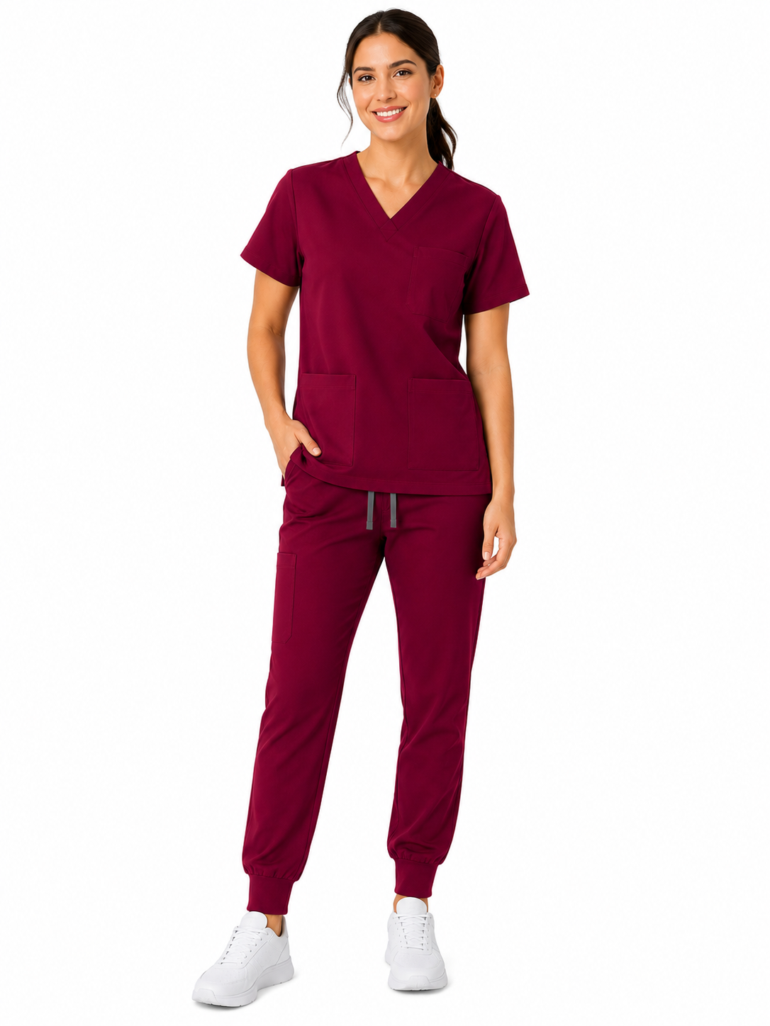 Scrub Rojo Vino Unisex
