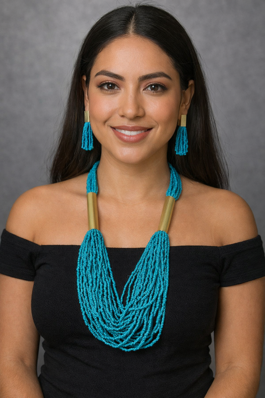 Collar Elegante Turquesa Tradicional