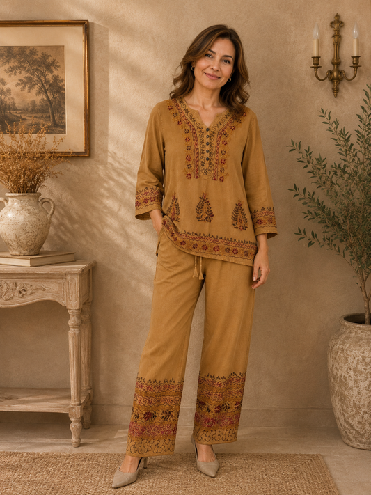 Conjunto Penélope Mostaza Oscuro