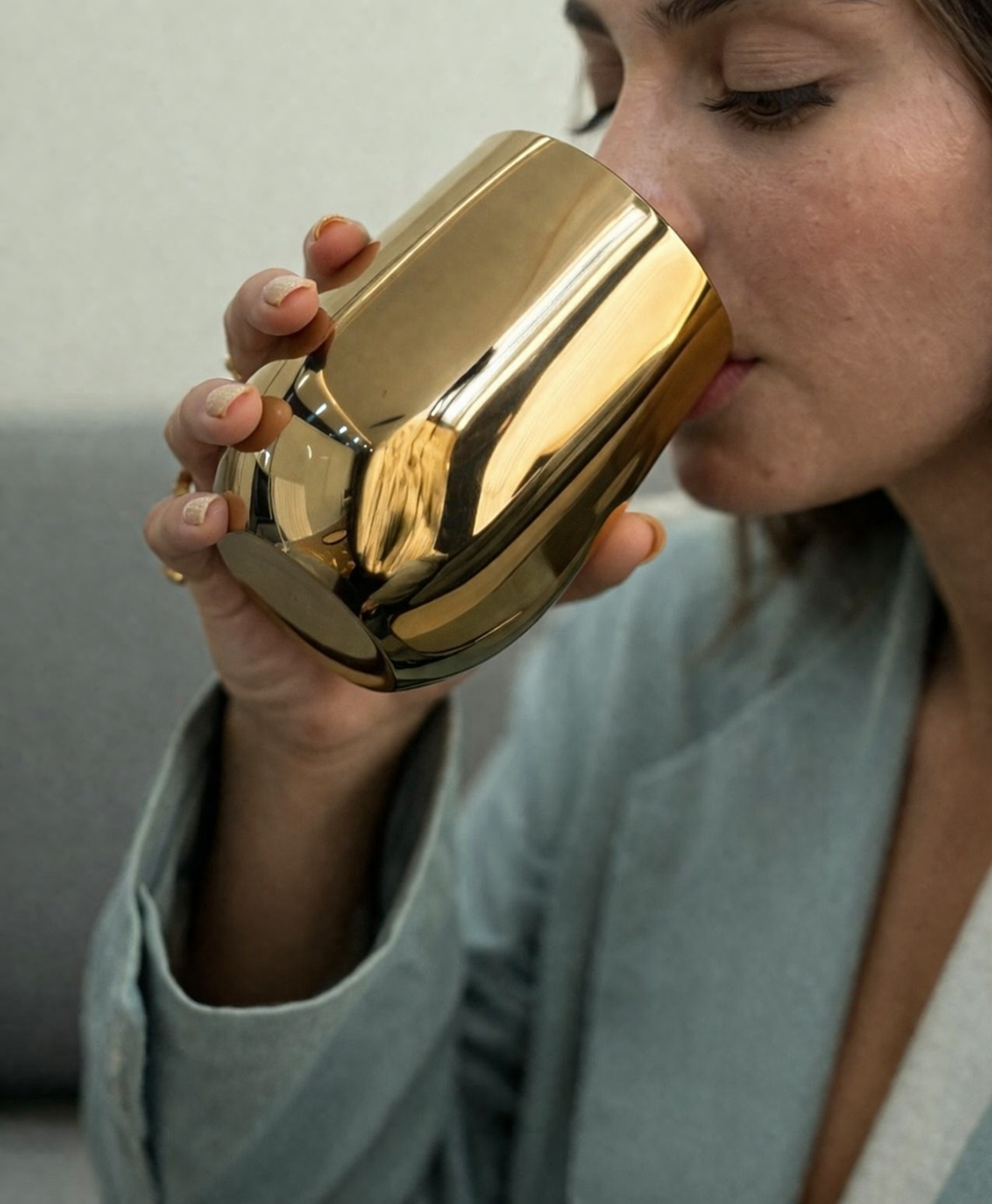 Vaso Térmico 400ml Dorado