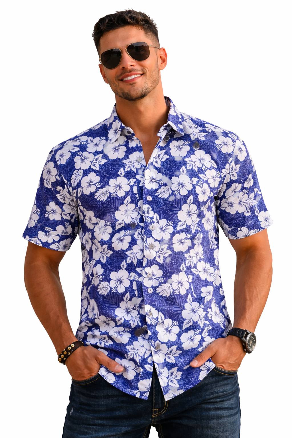 Camisa Hawaiana Playera Caribeña de Caballero