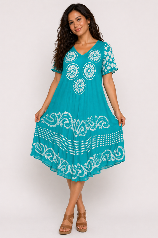 Women's Sleeveless Printed Dress