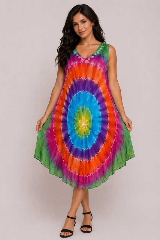 Women's Sleeveless Printed Dress