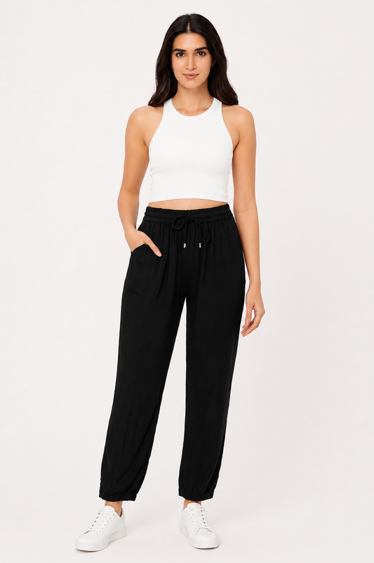 Women's Black One-Size Super Fresh and Comfortable Pants