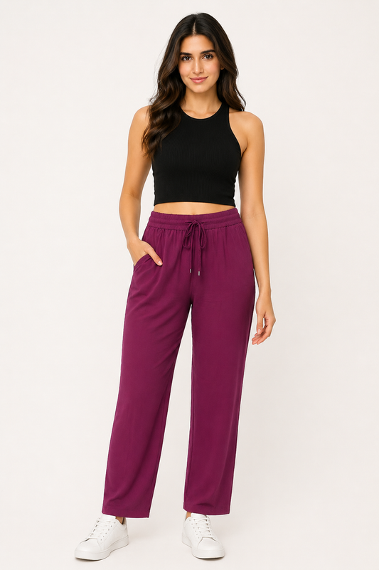 Women's Purple One-Size Super Fresh and Comfortable Pants
