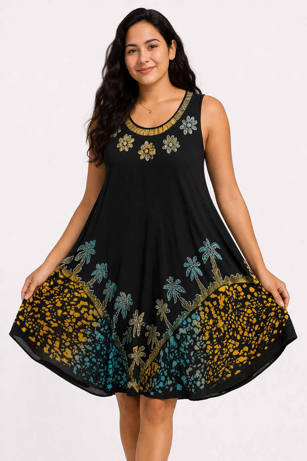 Women's Sleeveless Printed Dress