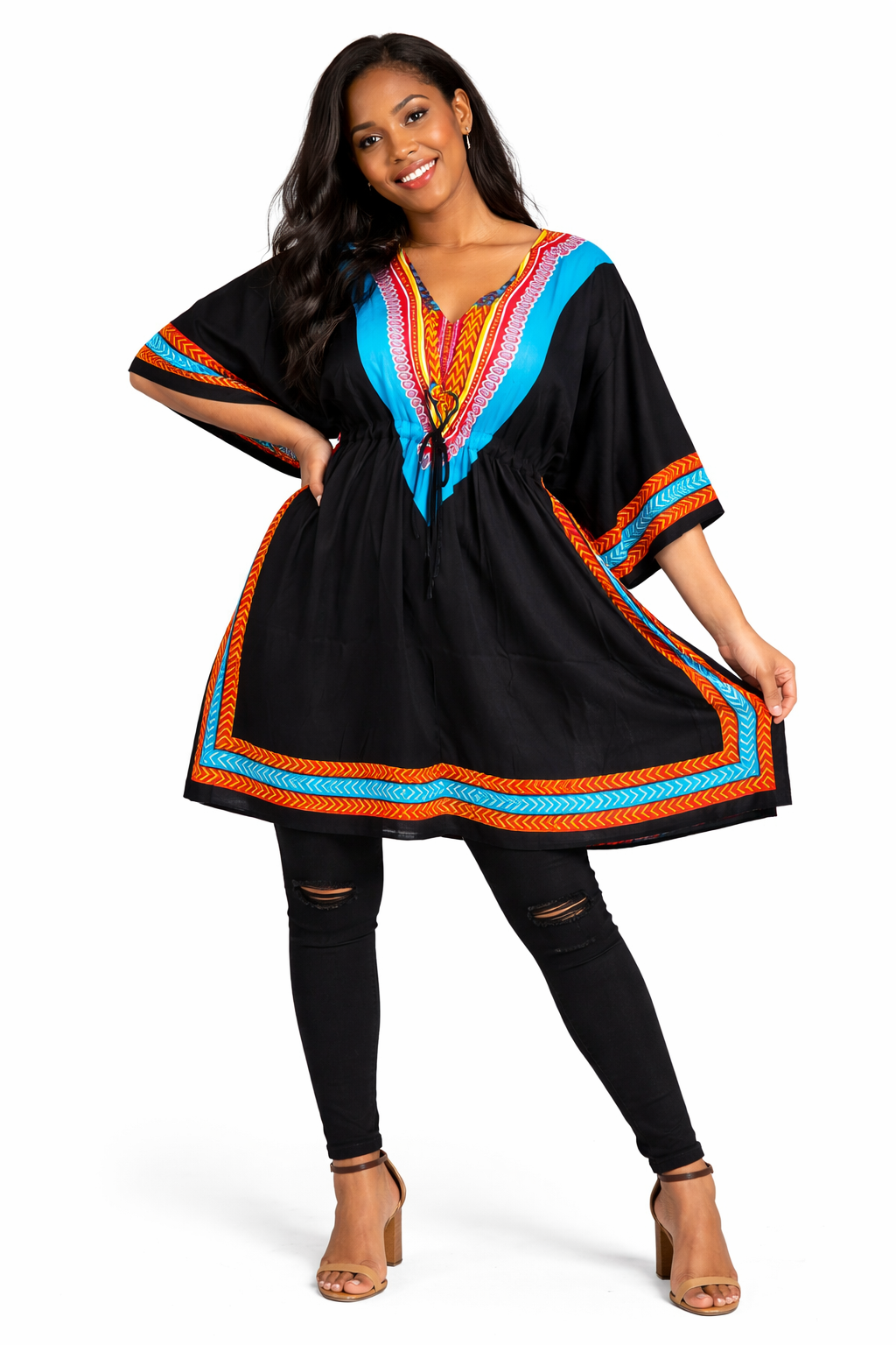 Blusa Kaftán Negro Estilo Africano