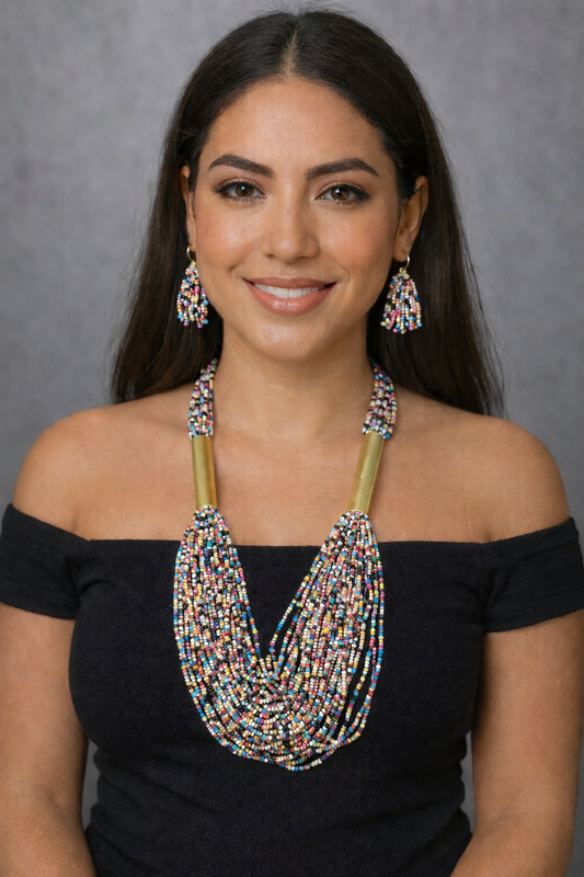 Collar Elegante Multicolor Tradicional