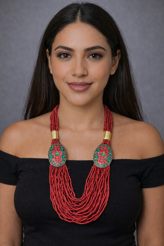 Collar Elegante Rojo