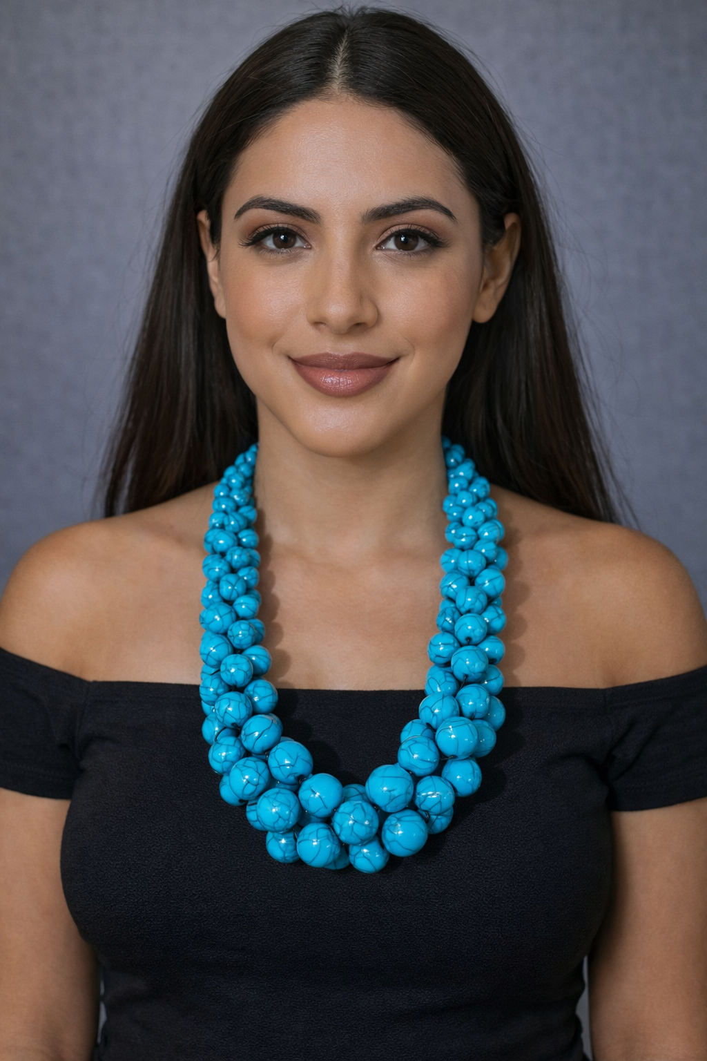 Collar Turquesa Brillante