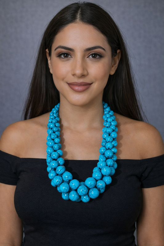 Collar Turquesa Brillante
