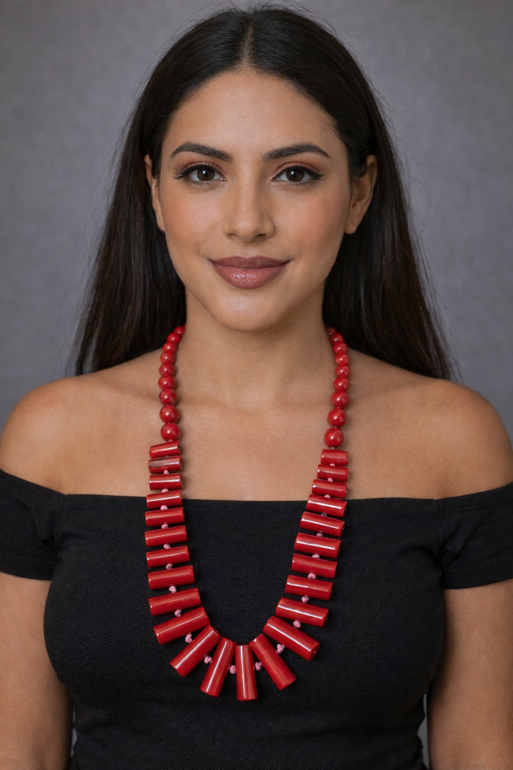 Collar Rojo de Cuentas