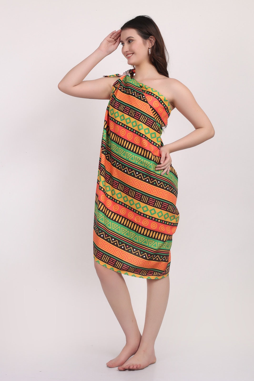 Pareo Estampado Afrocaribeño Rectangular Multiuso