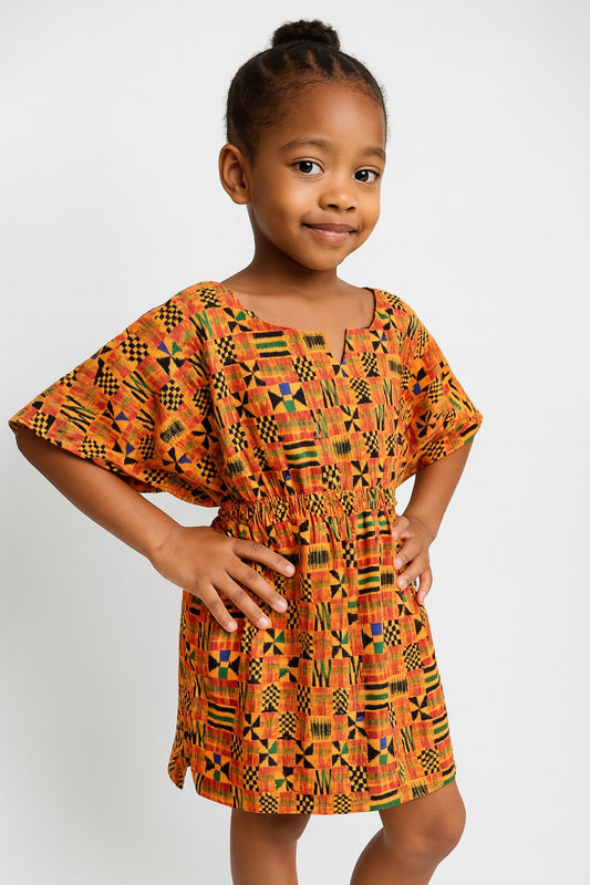 Vestido de Niña Estampado Afrocaribeño