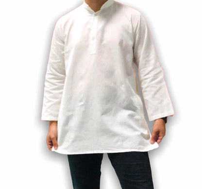 Camisa Kurta Blanca de Hombre Manga Larga