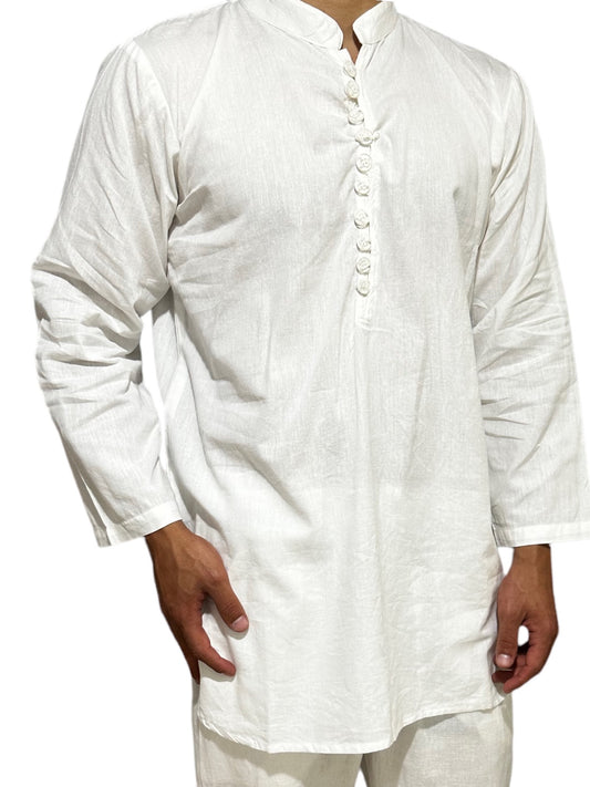 Camisa Blanca de Hombre Mangas Largas