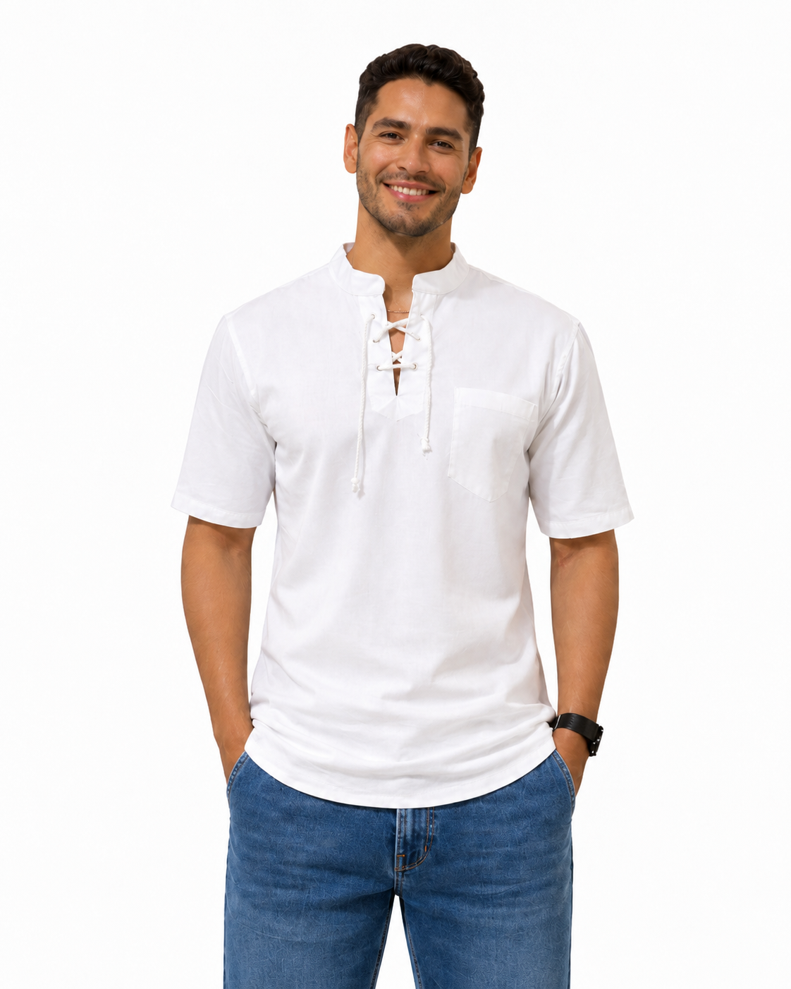 Camisa Blanca Manga Corta