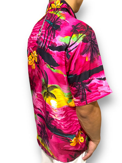 Camisa Hawaiana Fucsia de Caballero