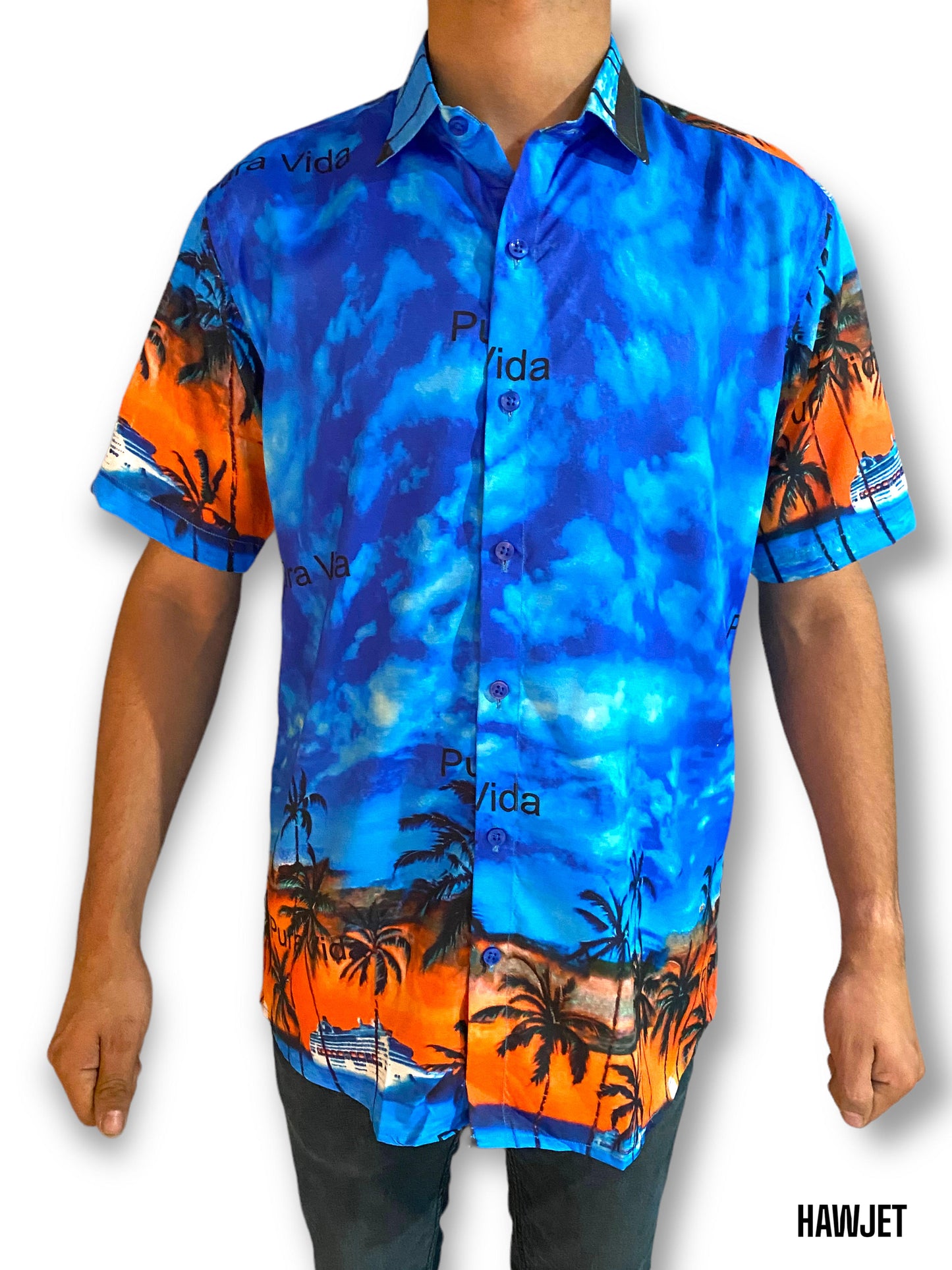 Camisa Hawaiana Playera Caribeña de Caballero