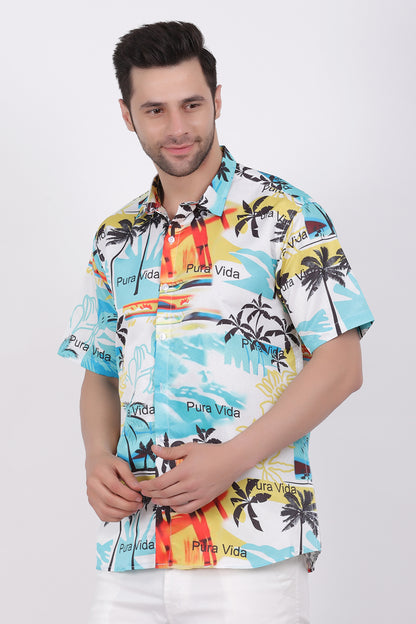 Camisa Hawaiana Playera Caribeña de Caballero
