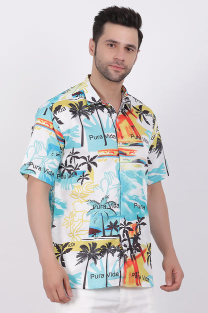 Camisa Hawaiana Playera Caribeña de Caballero