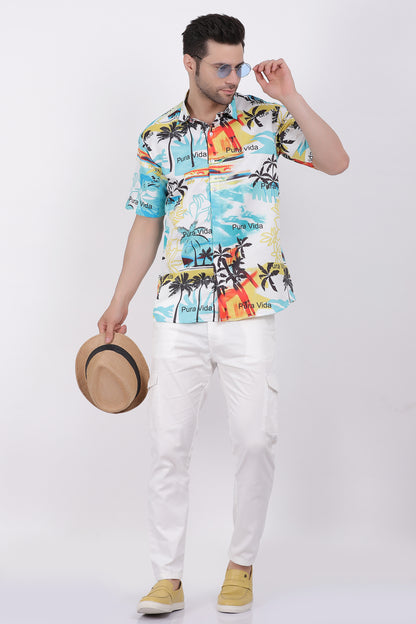 Camisa Hawaiana Playera Caribeña de Caballero