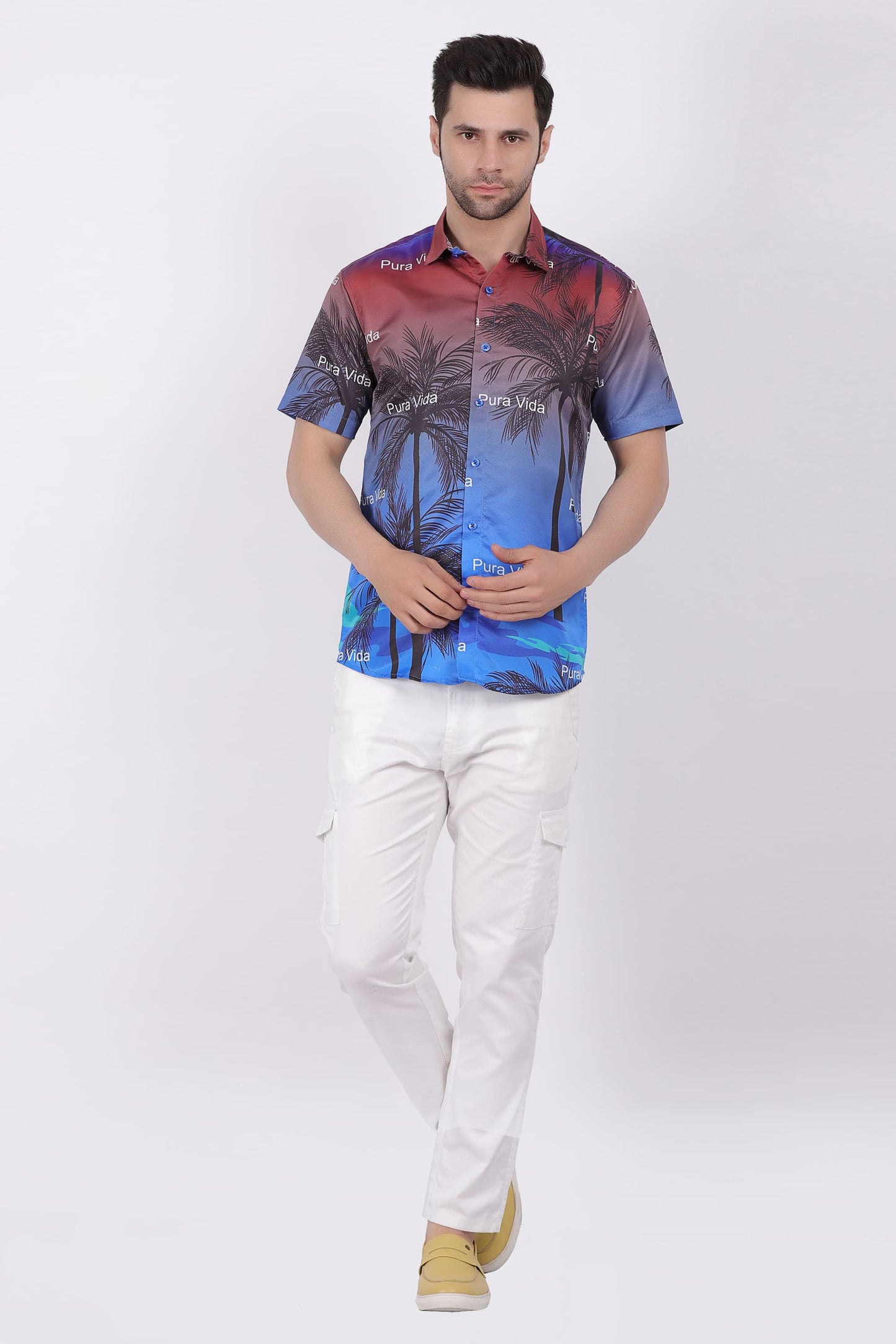 Camisa Hawaiana Playera Caribeña de Caballero