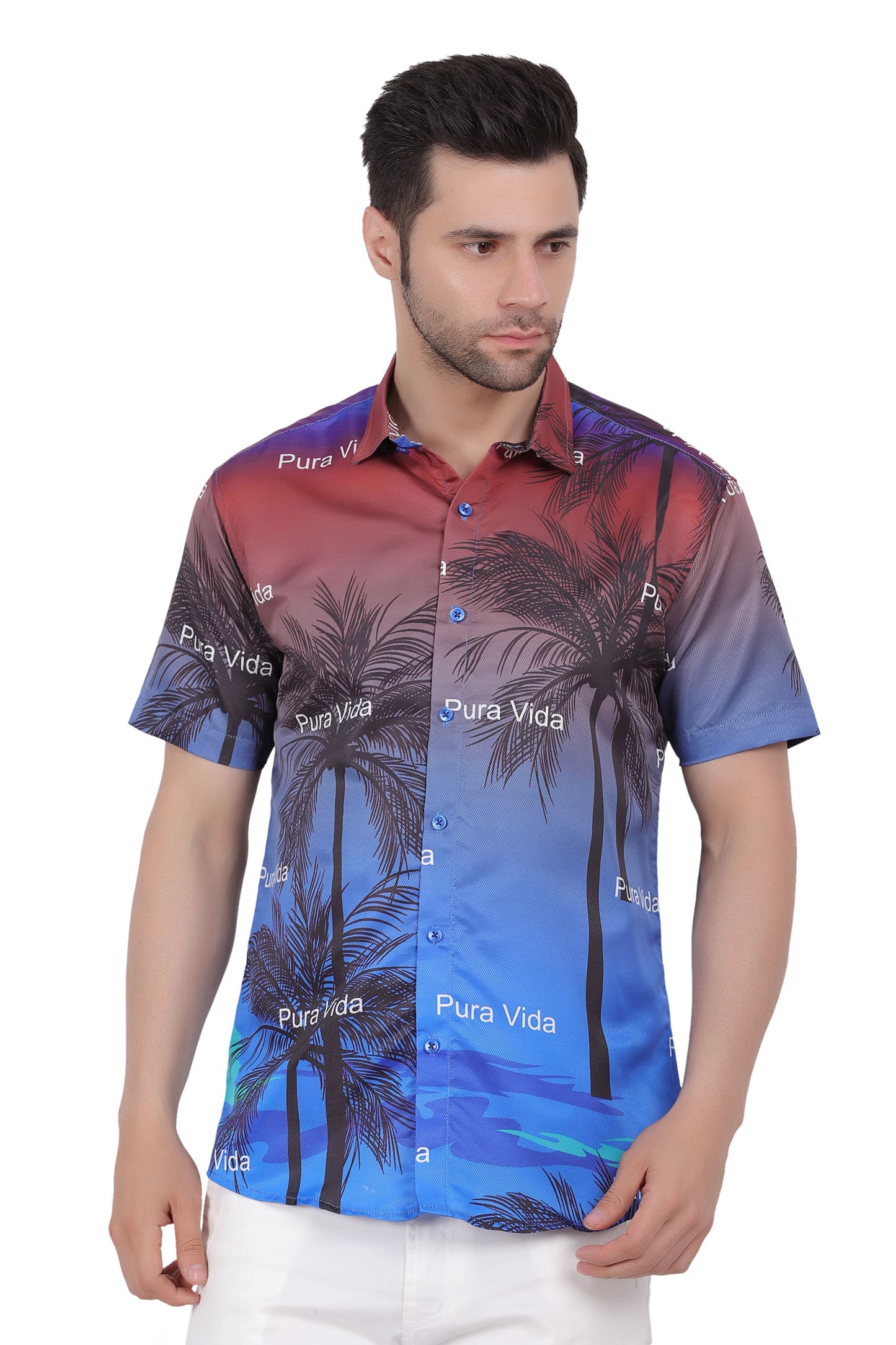 Camisa Hawaiana Playera Caribeña de Caballero