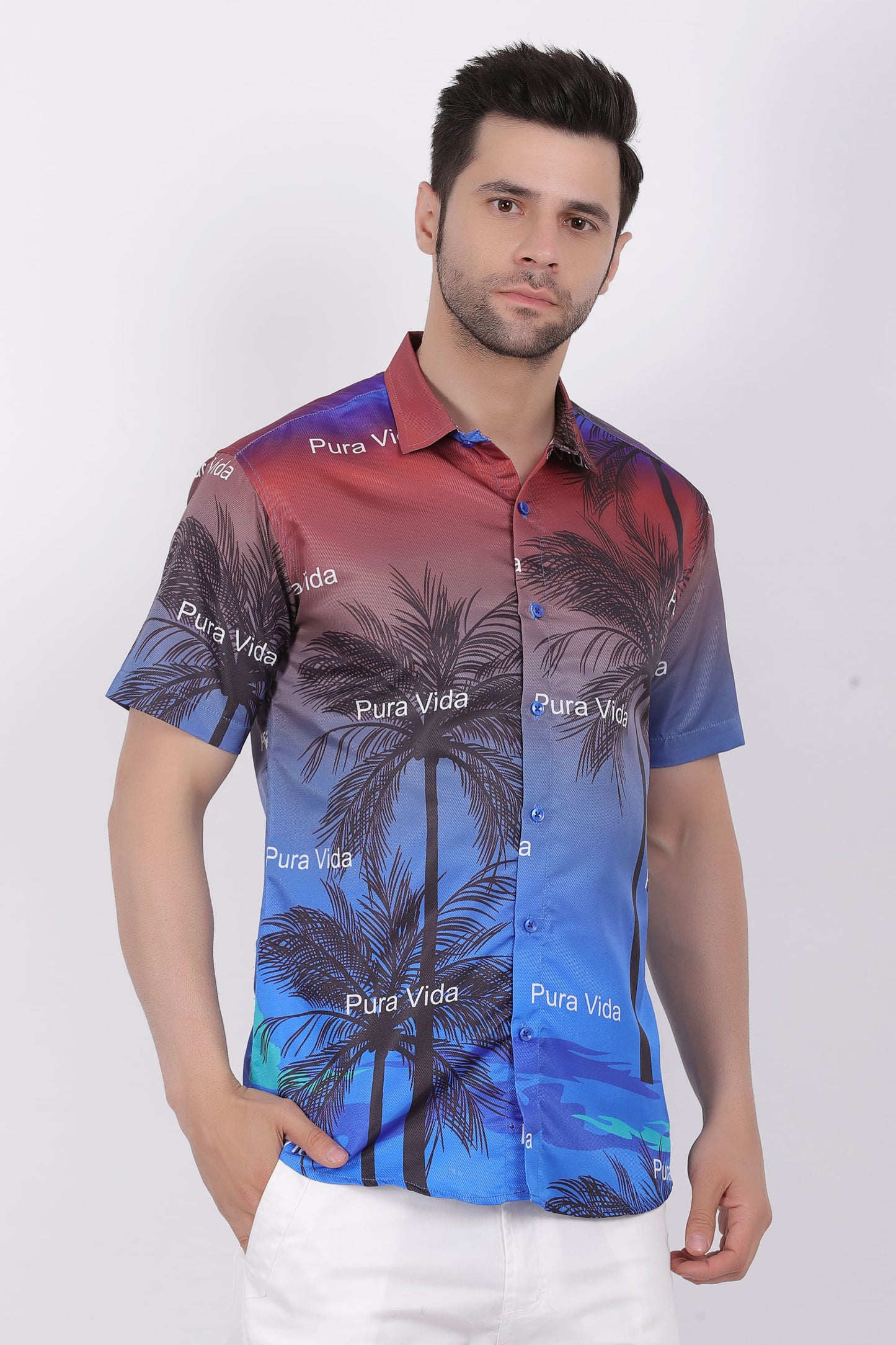 Camisa Hawaiana Playera Caribeña de Caballero