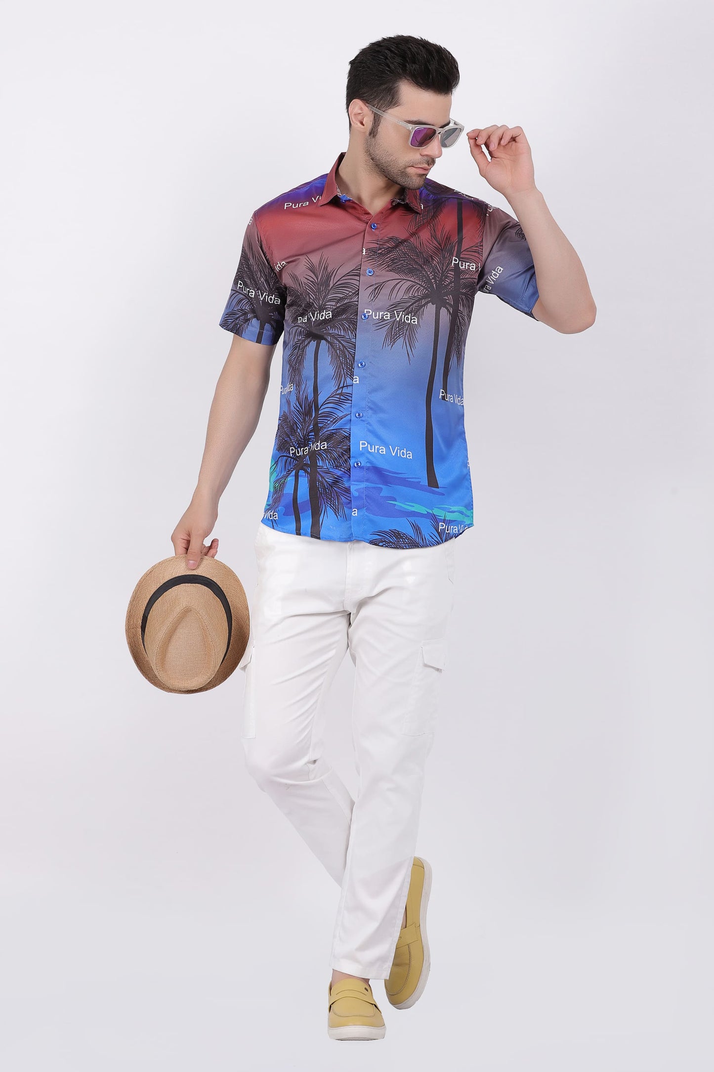 Camisa Hawaiana Playera Caribeña de Caballero